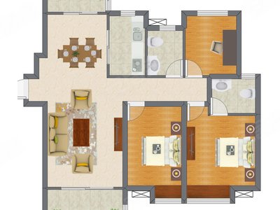 3室2厅 110.00平米