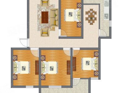 4室2厅 94.85平米