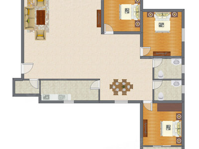 3室2厅 148.72平米
