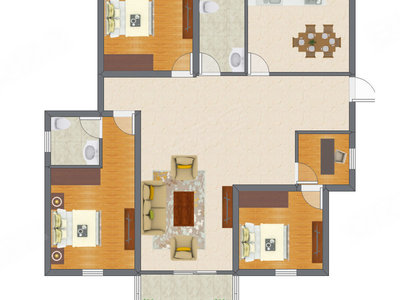 3室2厅 104.41平米