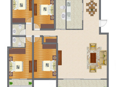 4室1厅 134.18平米