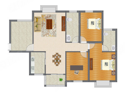 3室2厅 118.16平米