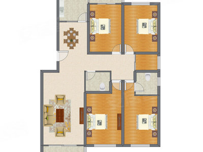 4室2厅 176.95平米