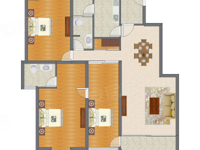 3室2厅 149.76平米户型图