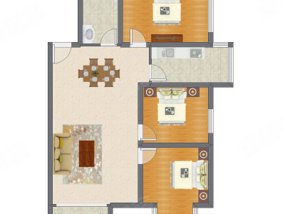 3室2厅 111.93平米