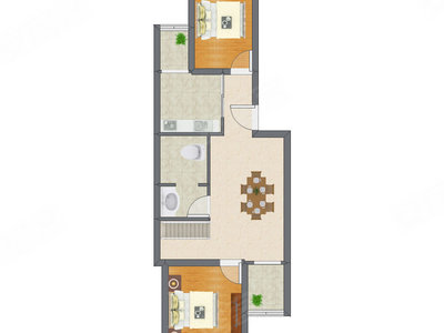 3室2厅 103.57平米户型图