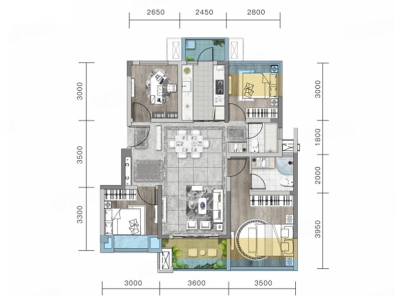 金成德信锦绣天成4室2厅94㎡89万二手房图片