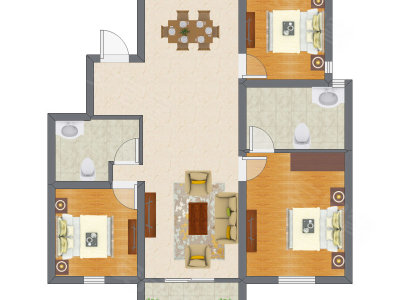 3室2厅 142.15平米