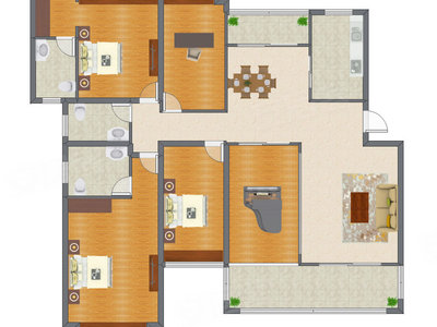 4室2厅 191.69平米