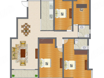 4室2厅 160.69平米