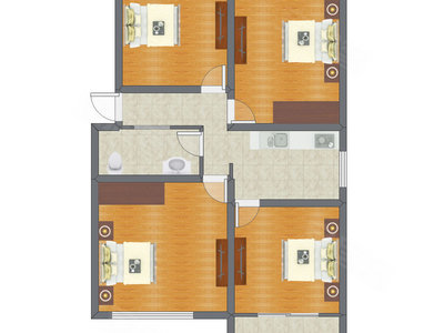 4室1厅 92.55平米