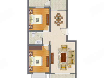 2室2厅 97.82平米