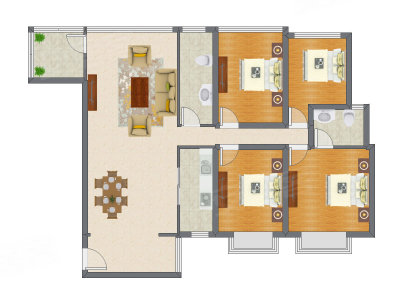 4室2厅 148.65平米