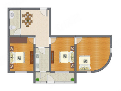 3室1厅 101.78平米