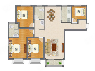 4室2厅 142.00平米