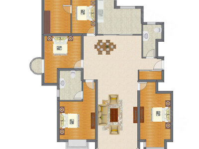 4室2厅 189.04平米