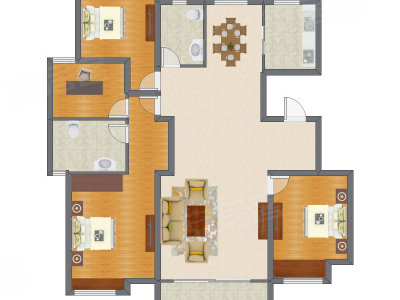 3室2厅 159.00平米