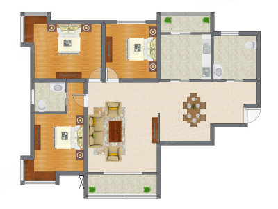3室2厅 148.70平米