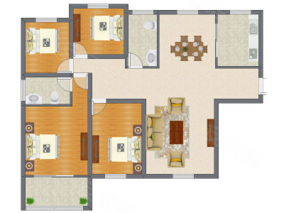 4室2厅 156.23平米