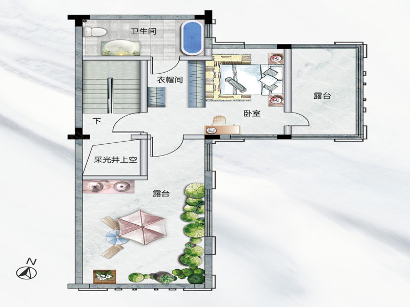 清能熙悦台(新房)2室2厅3卫134㎡南北230万