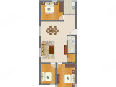 3室2厅 114.52平米户型图