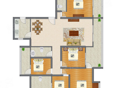 5室2厅 180.00平米