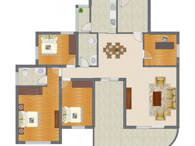 4室2厅 154.89平米