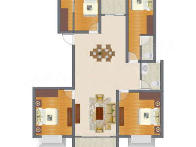 4室1厅 96.31平米