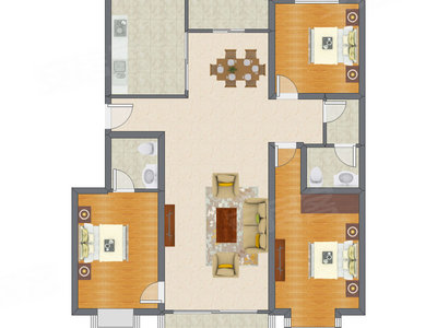 3室2厅 146.13平米