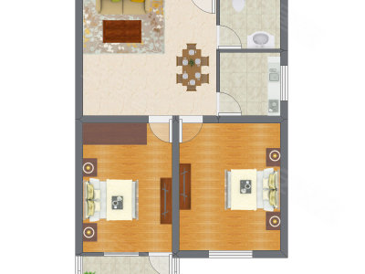 2室2厅 104.47平米