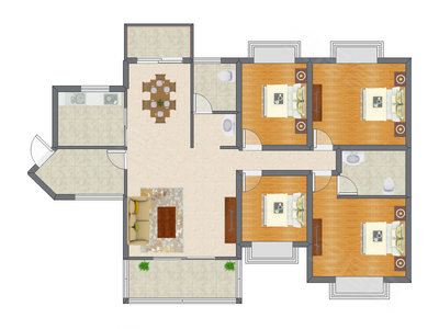 4室2厅 146.99平米