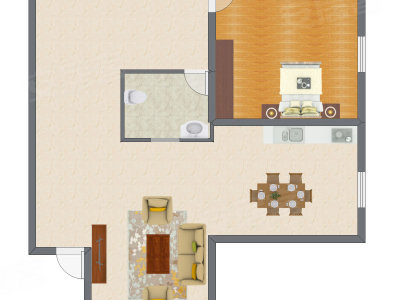 1室1厅 97.09平米