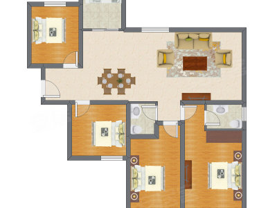 4室2厅 144.50平米