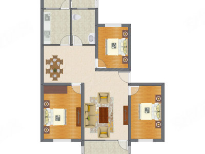 3室2厅 119.30平米