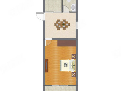 1室1厅 47.27平米