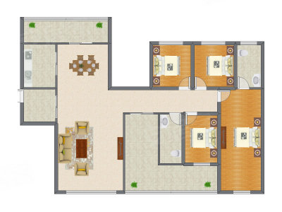 4室2厅 182.17平米