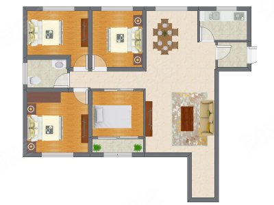 4室2厅 99.72平米