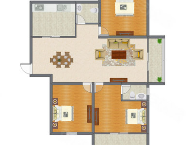 3室2厅 118.85平米