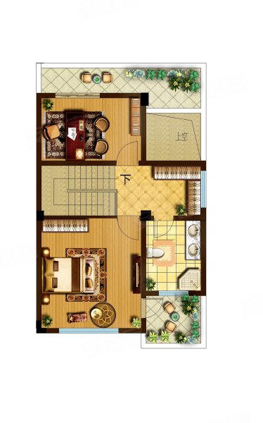 园博园旁联排别墅主城院墅