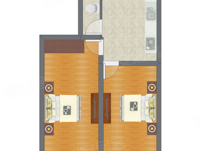2室0厅 60.11平米