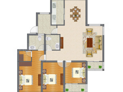3室2厅 148.97平米