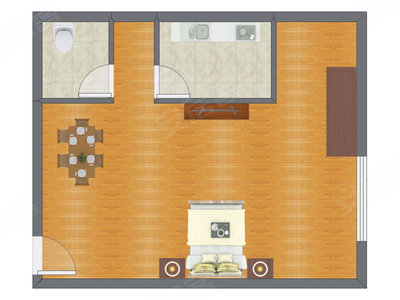 1室0厅 73.34平米户型图