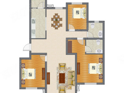 3室2厅 135.27平米