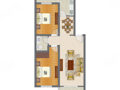 2室2厅 98.12平米