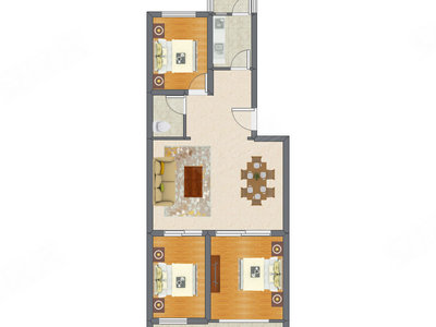 3室2厅 98.17平米