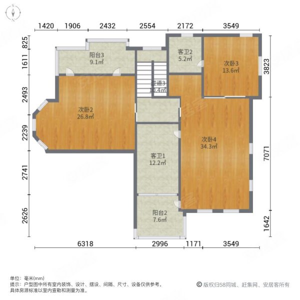 顺发御园6室2厅6卫470㎡南北880万