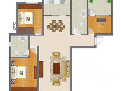 3室2厅 115.78平米