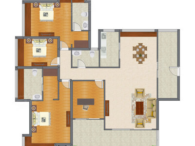 4室2厅 205.27平米
