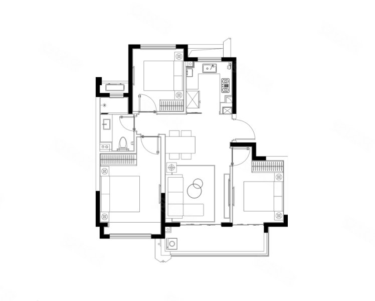 中建虹悦里3室2厅89㎡817万二手房图片