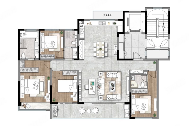 新北市府芯六恒科技住宅大横厅精装交付嘉宏风华瓴著